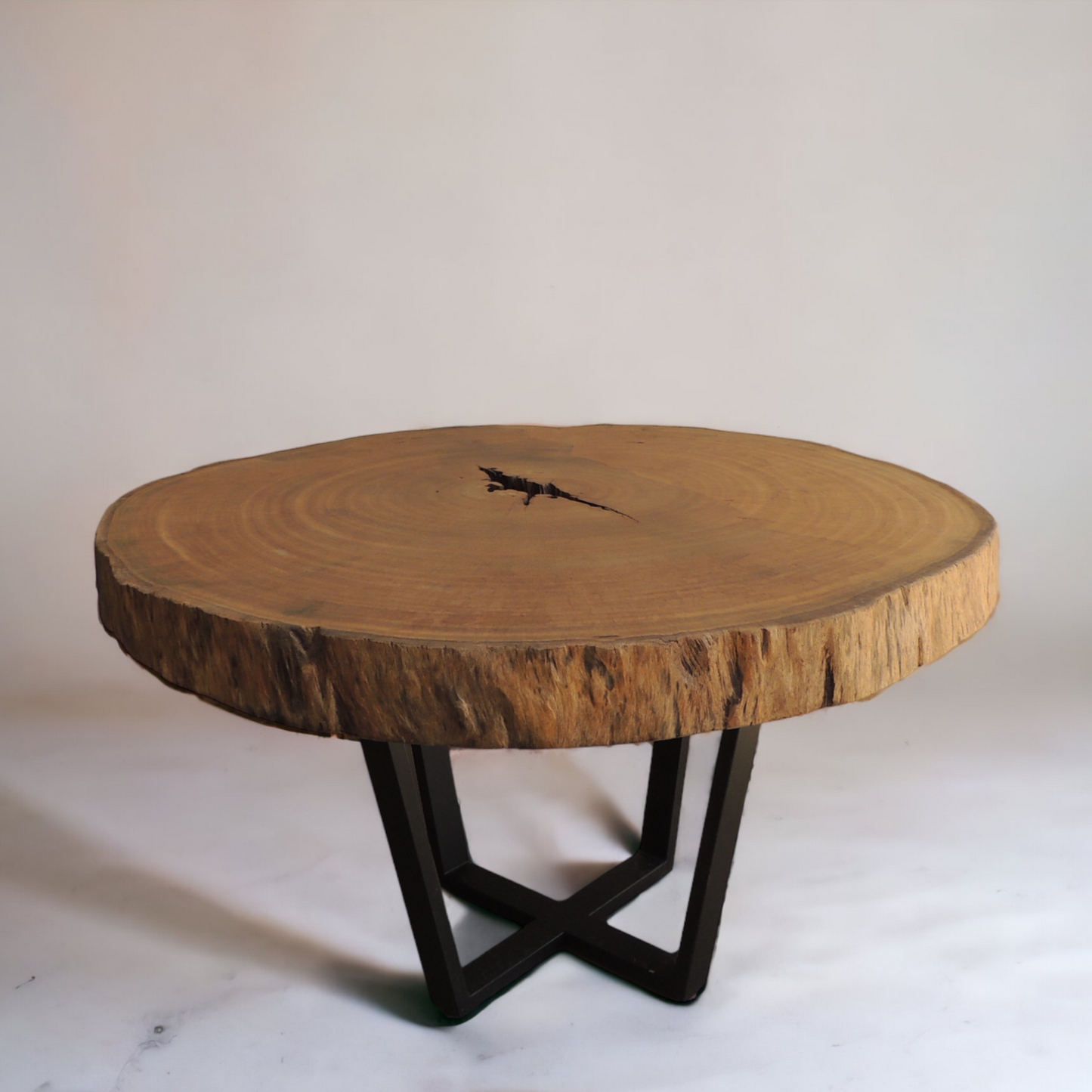 Mesa de Jantar Redonda Rústica 150 x 150