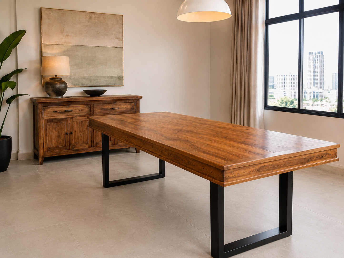 Mesa de Jantar em madeira maciça cerejeira